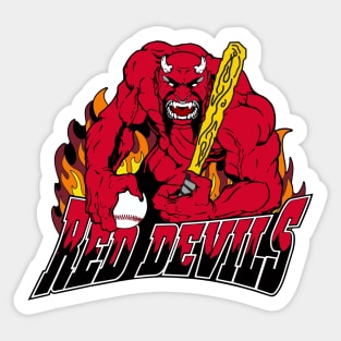 Red Devils Baseball Logo Sticker